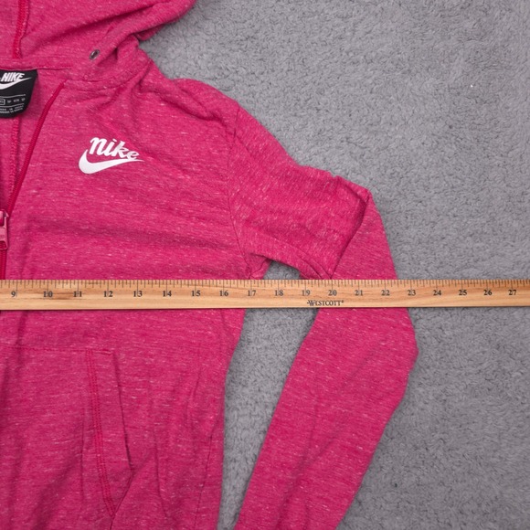 Nike Full Zip Hoodie Jacket Womans Lightweight Athletic Activewear Pink Size XS - Picture 6 of 6